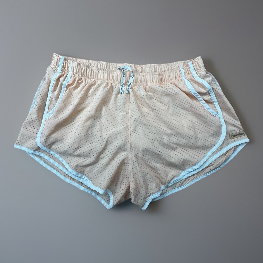 Calvin Klein Mesh Dolphin Running Shorts Peach Womens XL XLG -509